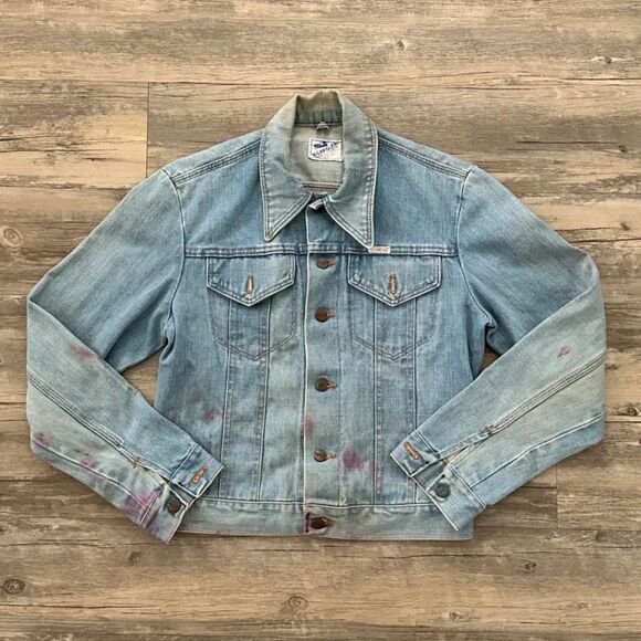 Vintage 70s Wrangler No Fault Denims Jean Jacket Size XS / S - Picture 1 of 7